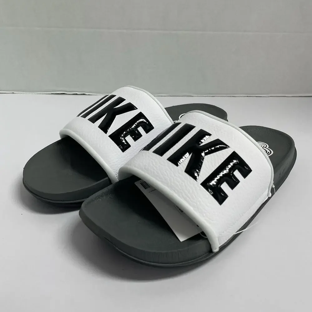 Nike Offcourt Slide Dark Grey White BQ4639 001 Size 8 Men Sandal House Slipper
